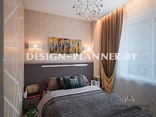 Проект дизайна интерьера трехкомнатной квартиры Некрасово в современном стиле.