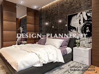 Дизайн интерьера спальни в современном стиле в Маяке Минска
