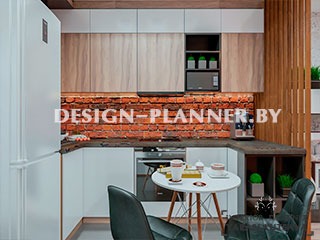 Дизайн интерьера микро квартиры студии в многофункциональном комплексе от Dana Holdings  в Minsk World  для посуточной аренды с небольшим бюджетом ремонта.