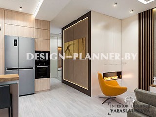 Дизайн интерьера большой двухуровневой квартиры в ЖК Чайковский в современном стиле с элементами Fusion для большой семьи