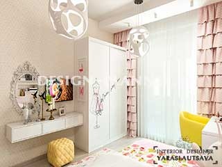 Крутая детская комната для девочки в жилом комплексе "Олимпик Парк"